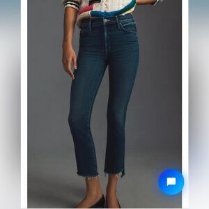 NWOT Mother denim, insider crop fray style in color “sake to me.” Size 26.